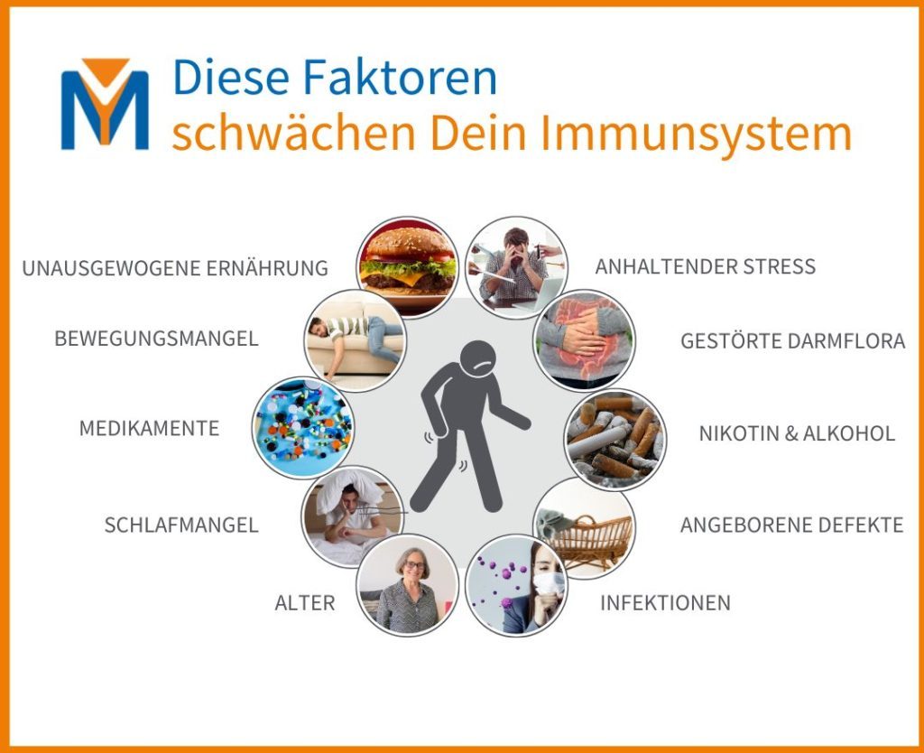 Faktoren die Immunsystem schwächen